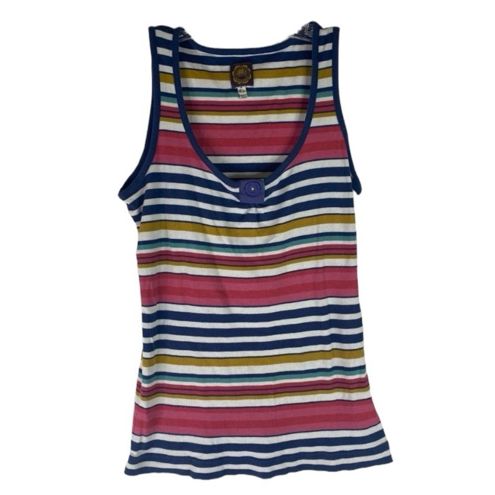 Joules Tank Top Women’s Multi Color Stripe Rainbow Piper Sleeveless Scoop Neck